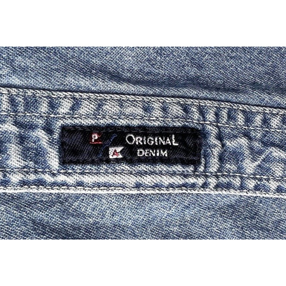 Port Authority Simply Hot Unisex Western Style Button down denim Shirt Size L - Picture 6 of 9